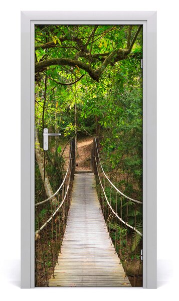 Fototapeta na dvere visiaci most v lese 85x205 cm