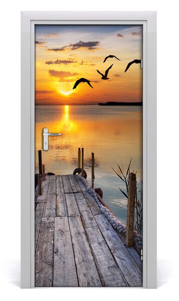 Fototapeta na dvere drevené mólo 85x205 cm
