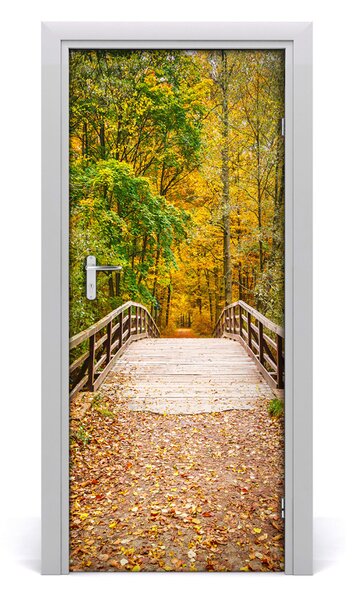 Fototapeta na dvere les jeseň 85x205 cm