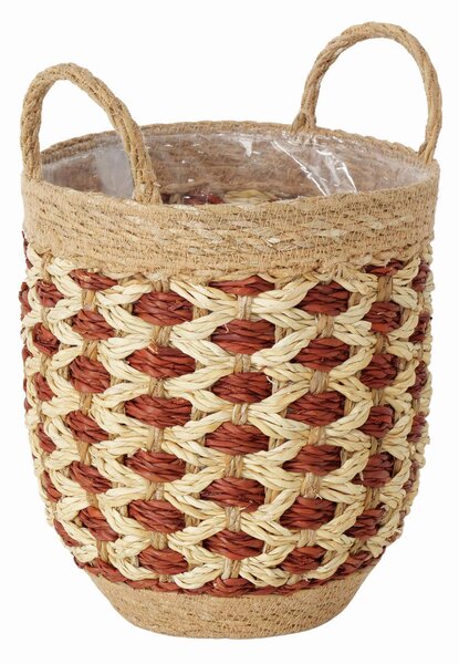 ČREPNÍK prírodné materiály, 24/24/34 cm - Kvety & kvetináče