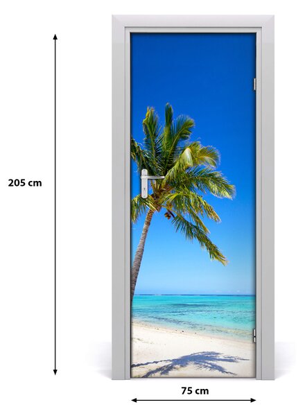 Fototapeta na dvere tropická pláž 75x205 cm