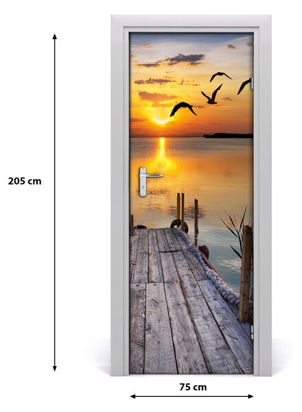 Fototapeta na dvere drevené mólo 75x205 cm