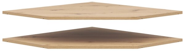 ROHOVÁ POLICA, dub artisan, 96/1,5/74 cm Carryhome - Skrine