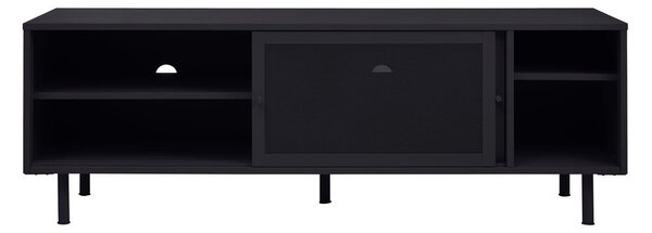 Čierny kovový TV stolík 160x55x45 cm Veep – Unique Furniture