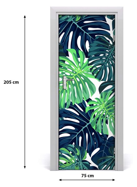 Samolepiace fototapety na dvere tropické lístia 75x205 cm
