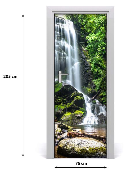 Fototapeta na dvere vodopád džungle 75x205 cm