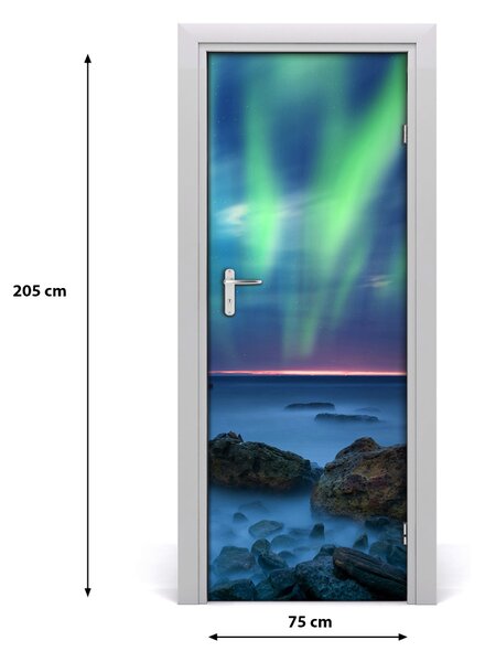 Fototapeta na dvere polárna žiara 75x205 cm