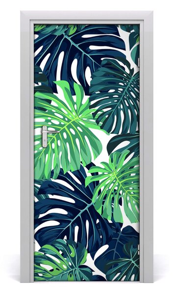 Samolepiace fototapety na dvere tropické lístia 85x205 cm