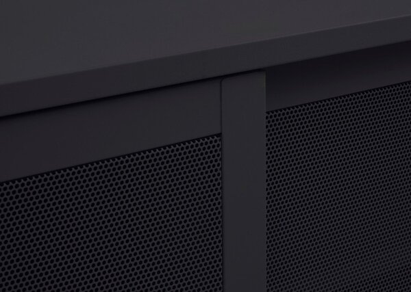 Čierny kovový TV stolík 160x55x45 cm Veep – Unique Furniture