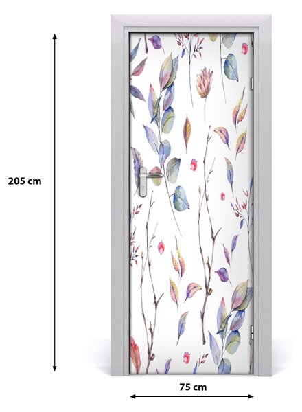 Samolepiace fototapety na dvere lístia eukaliptus 75x205 cm