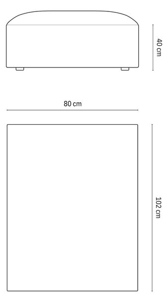 Béžová zamatová podnožka Jodie – Micadoni Home