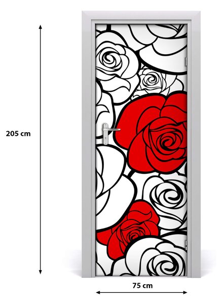 Samolepiace fototapety na dvere ruže 75x205 cm