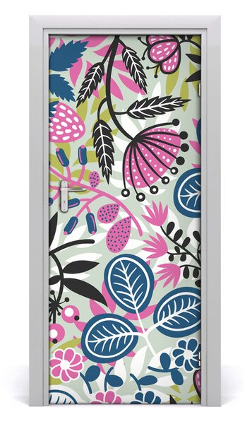 Samolepiace fototapety na dvere kvety 85x205 cm