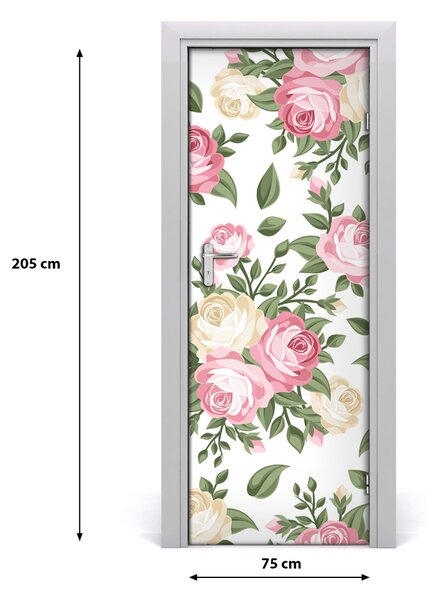 Samolepiace fototapety na dvere ruže 75x205 cm