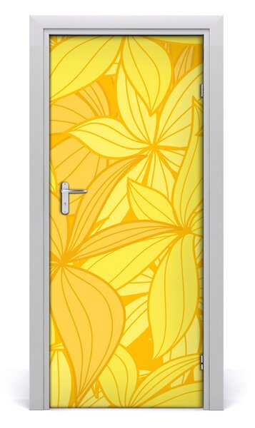 Samolepiace fototapety na dvere žlté kvety 85x205 cm