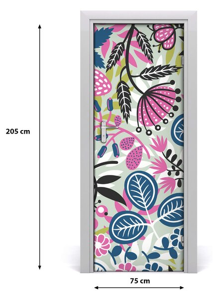 Samolepiace fototapety na dvere kvety 75x205 cm
