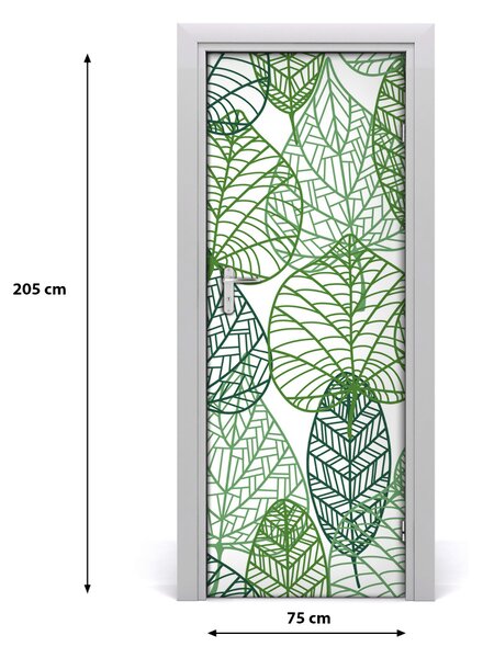 Samolepiace fototapety na dvere lístia 75x205 cm