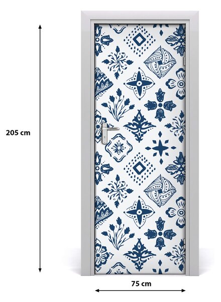 Samolepiace fototapety na dvere kvetinový vzor 75x205 cm