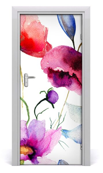 Samolepiace fototapety na dvere mak 85x205 cm