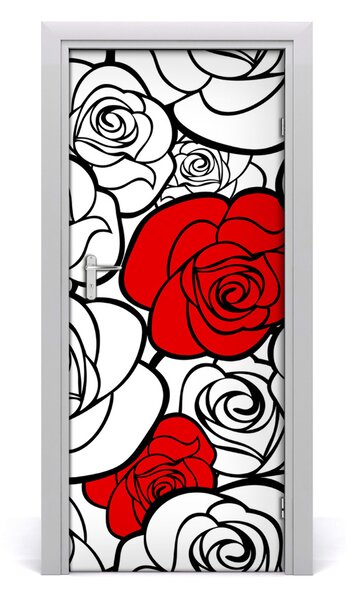 Samolepiace fototapety na dvere ruže 85x205 cm