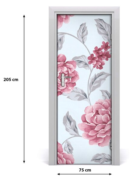 Samolepiace fototapety na dvere pivonky 75x205 cm