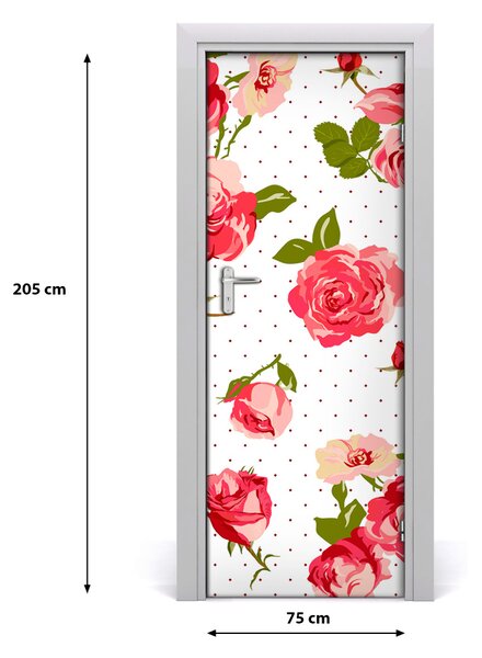 Samolepiace fototapety na dvere divoká ruža 75x205 cm