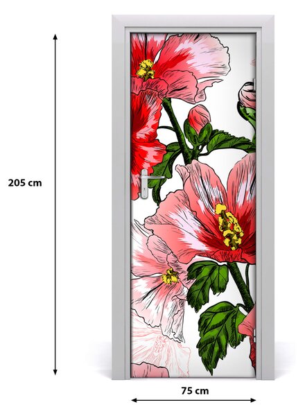 Samolepiace fototapety na dvere Hibskus 75x205 cm