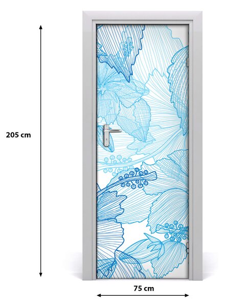 Samolepiace fototapety na dvere havajskej kvety 75x205 cm