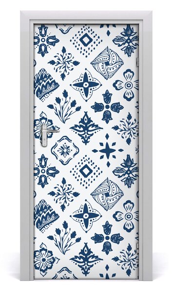 Samolepiace fototapety na dvere kvetinový vzor 85x205 cm