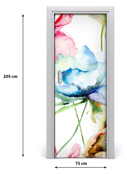 Samolepiace fototapety na dvere mak 75x205 cm