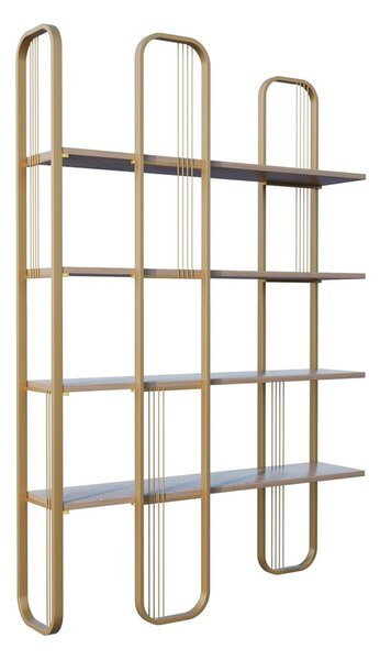 Regál v dekore borovice v zlatej farbe 125x180 cm Sierra – Kalune Design