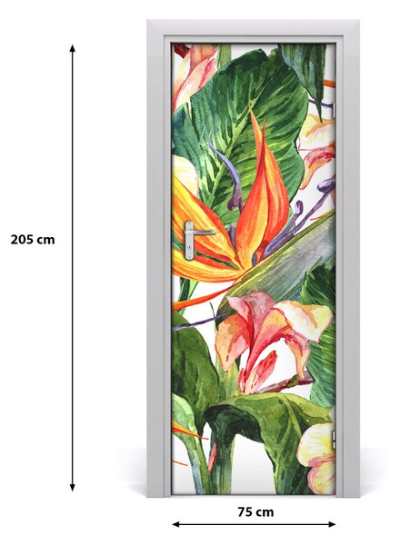 Samolepiace fototapety na dvere havajský vzor 75x205 cm