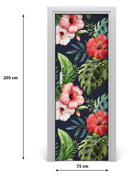 Samolepiace fototapety na dvere havajský vzor 75x205 cm