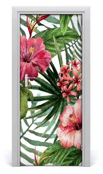 Samolepiace fototapety na dvere havajský vzor 85x205 cm