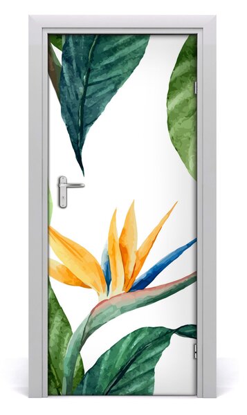 Samolepiace fototapety na dvere Strelitzia reginae 85x205 cm