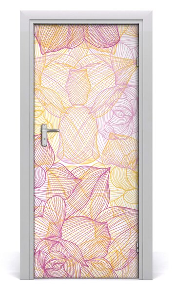 Samolepiace fototapety na dvere kvety 85x205 cm