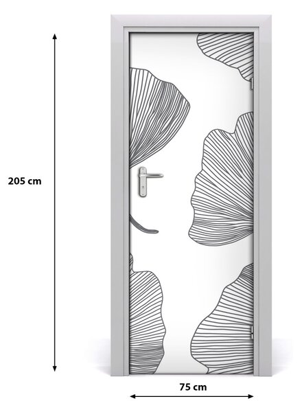 Samolepiace fototapety na dvere ginko 75x205 cm