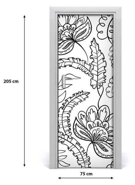 Samolepiace fototapety na dvere pozadia Zentangle 75x205 cm