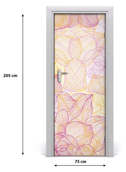 Samolepiace fototapety na dvere kvety 75x205 cm