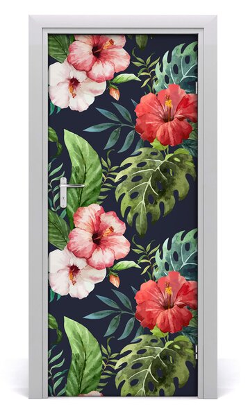 Samolepiace fototapety na dvere havajský vzor 85x205 cm