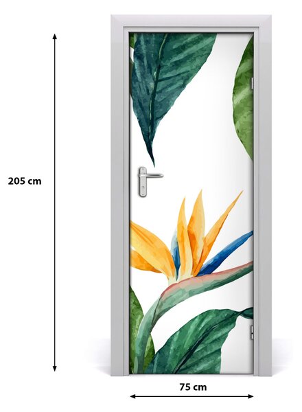Samolepiace fototapety na dvere Strelitzia reginae 75x205 cm