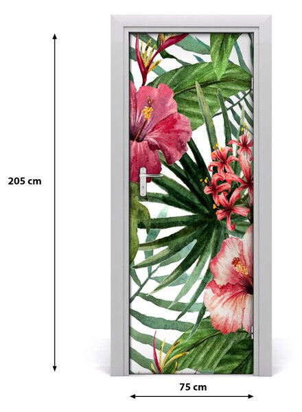 Samolepiace fototapety na dvere havajský vzor 75x205 cm