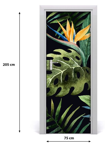 Samolepiace fototapety na dvere havajský vzor 75x205 cm