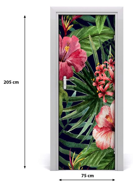Samolepiace fototapety na dvere havajský vzor 75x205 cm