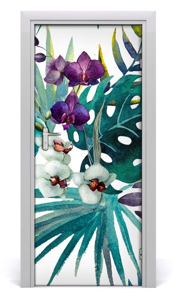 Samolepiace fototapety na dvere havajský vzor 85x205 cm