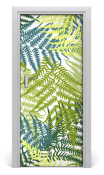 Samolepiace fototapety na dvere lístia paprade 85x205 cm