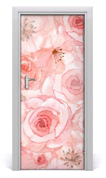 Samolepiace fototapety na dvere kvetinový vzor 85x205 cm