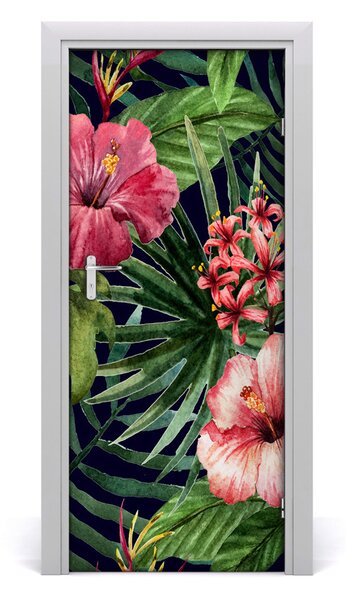 Samolepiace fototapety na dvere havajský vzor 85x205 cm