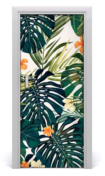 Samolepiace fototapety na dvere havajský vzor 85x205 cm