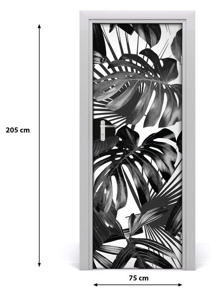Samolepiace fototapety na dvere tropické lístia 75x205 cm